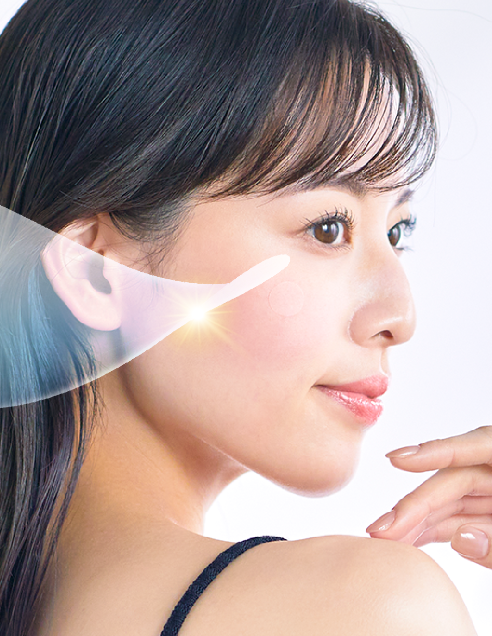 女性の横顔の写真